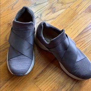 Grey, comfy slip-on sneakers